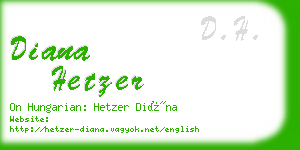 diana hetzer business card